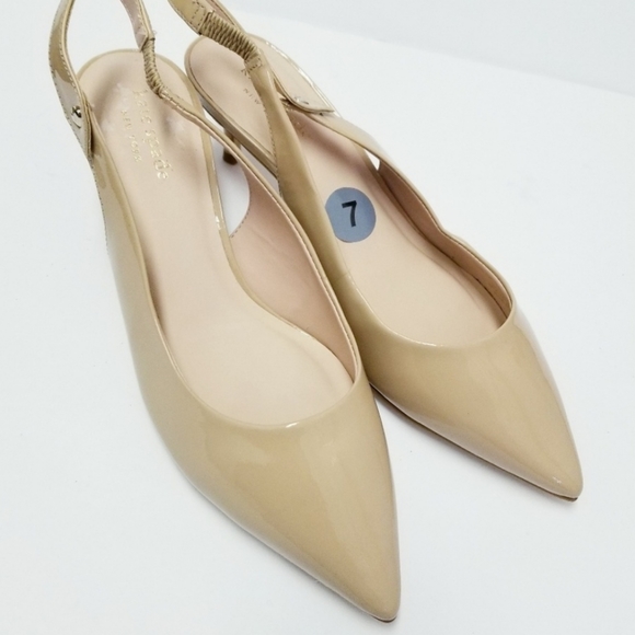 Kate Spade Slingback Nude Heels Shiloh - Picture 3 of 7
